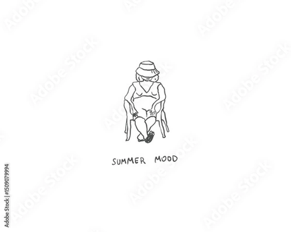 Obraz Quirky Tattoo Doodles in Sketch Style