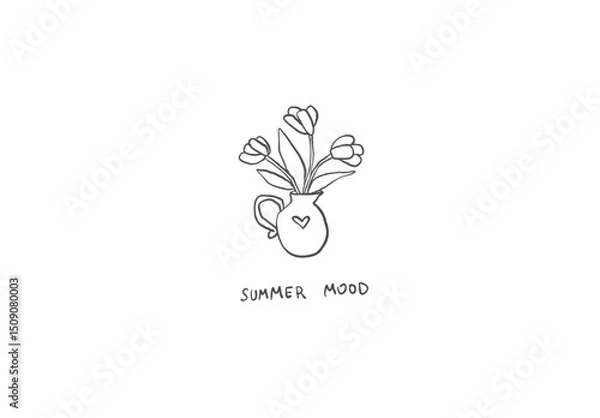 Obraz Quirky Tattoo Doodles in Sketch Style