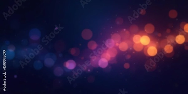Fototapeta Abstract Colorful Bokeh Background with Shimmering Lights and a Gradient Effect, Ideal for Festive Designs and Digital Art Projects