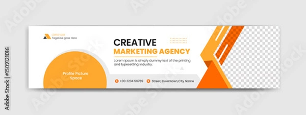 Obraz Digital marketing linkedin cover Template
