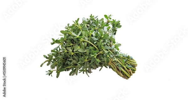 Fototapeta Purslane (Portula oleracea), used in soups, tzatziki, and salads, is a naturally green vegetable that is rich in omega-3 fatty acids, vitamin C, vitamin A, and fiber while being low in calories.
