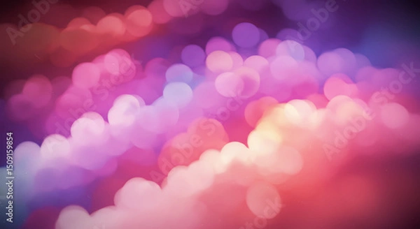 Fototapeta Abstract Pink Purple and Red Bokeh Lights Background Soft Dreamy Romantic Blurred Festive