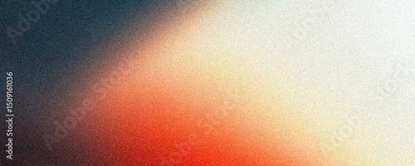 Fototapeta Dark vibrant black red white blurred grainy background, abstract noise texture effect banner backdrop, copy space