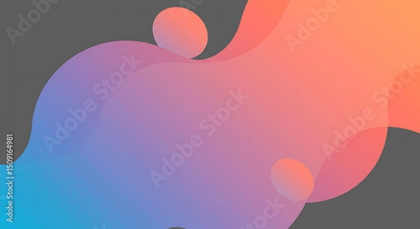 Fototapeta Abstract Gradient Background Design Colorful Swirls and Organic Shapes