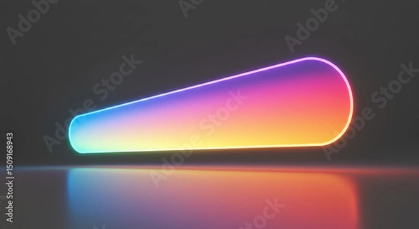 Fototapeta Vibrant Rainbow Neon Light Tube Abstract Gradient Glow Modern Design Element