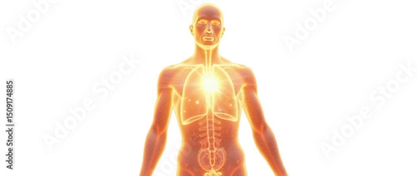 Fototapeta Looking into the Core - Light Through the Body