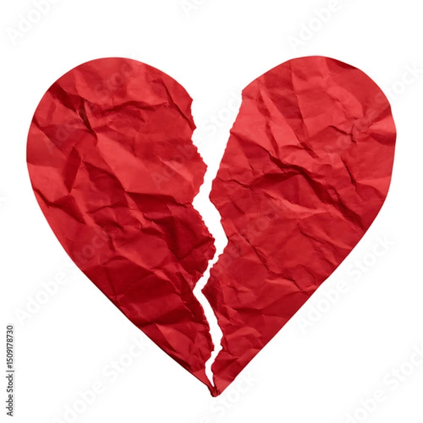 Fototapeta The Anguish of a Broken Heart Exploring Emotional Pain isolated on transparent background