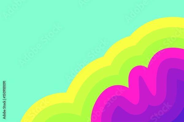Obraz colorfull wallpaper with cloud decoration