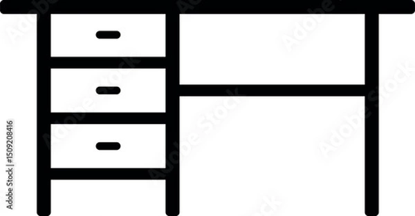 Obraz Desk Office Icon vector Art & Illustration