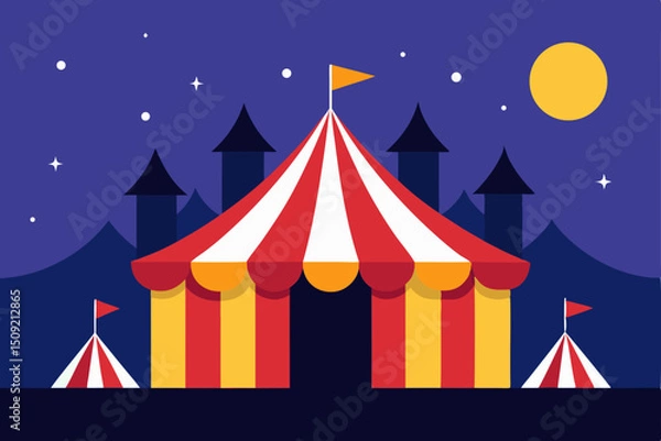 Obraz circus tent vector illustration