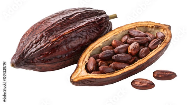 Fototapeta Cocoa Pod with Natural Shell