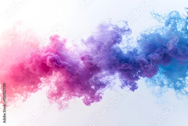 Obraz Deep pink, purple,blue, pavorwave color smoke  for design element