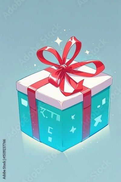 Obraz gift box with ribbon