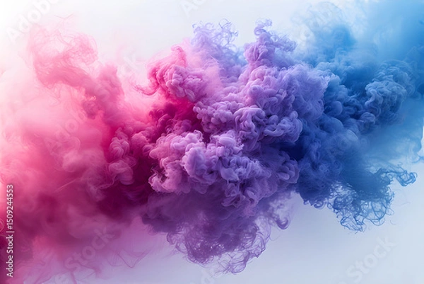 Obraz Deep pink, purple,blue, pavorwave color smoke  for design element