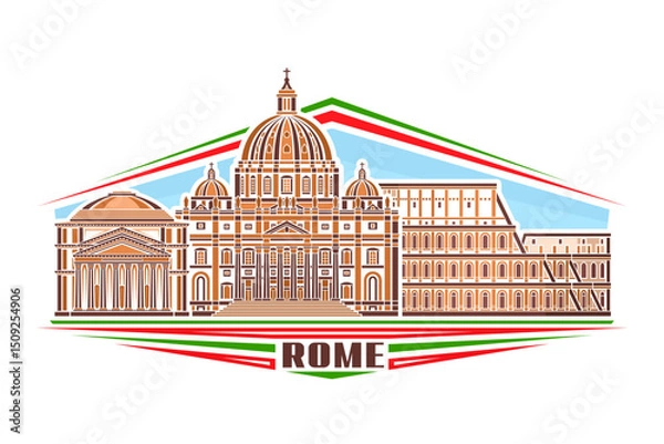 Obraz Vector illustration of Rome
