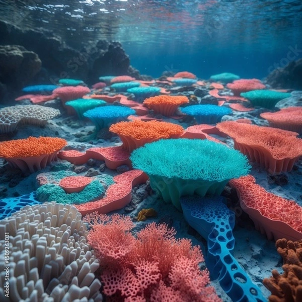 Fototapeta colorful coral reef