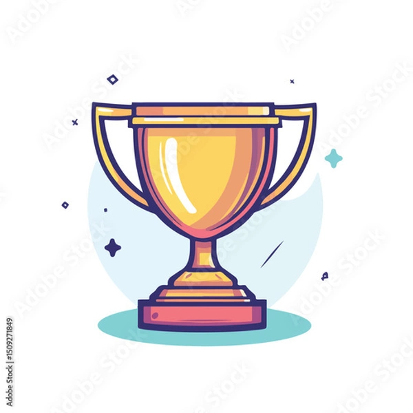 Fototapeta Professional Trophy Icon Design Vector Illustration for Winners and Achievements