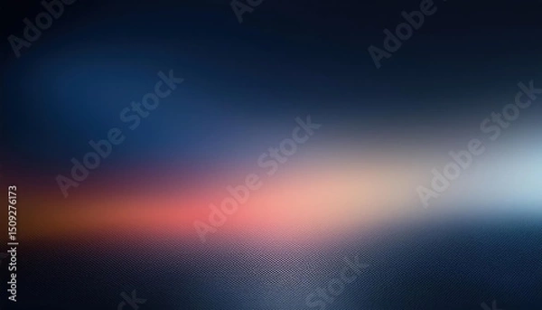 Fototapeta Blurred Blue Gradient Background with Noise Grain Texture