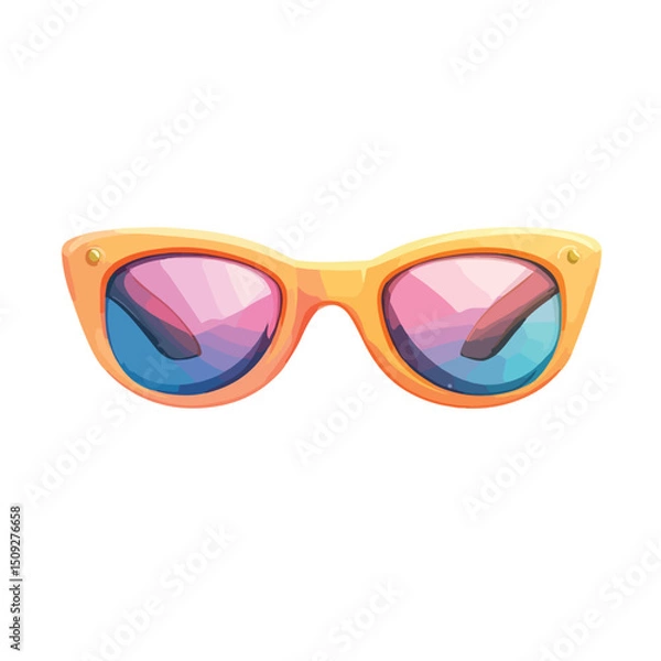 Obraz Stylish Summer Sunglasses Vector Illustration for Fashion Websites and Blogs