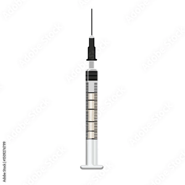 Obraz Medical Syringe Healthcare Icon Vector Illustration for Health and Medical Concepts