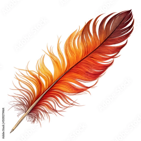 Fototapeta phoenix feather on transparent background png