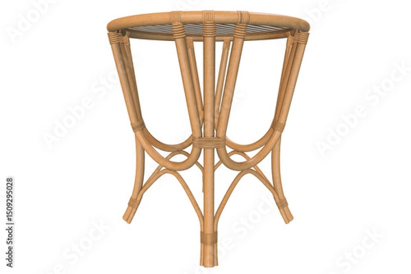Obraz Round Rattan / Wicker Dining Table 3D Model