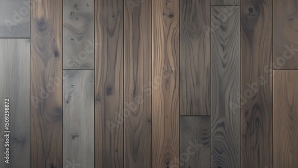 Fototapeta Elegant ash wood flooring with distinct grain patterns and varied hues