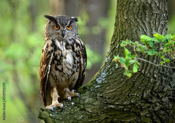 Fototapeta Eurasian eagle owl ( Bubo bubo ) close up