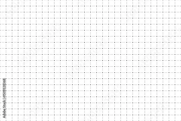 Fototapeta Geometric seamless pattern made from lines and squares isolated on white background. Monochrome texture vector illustration