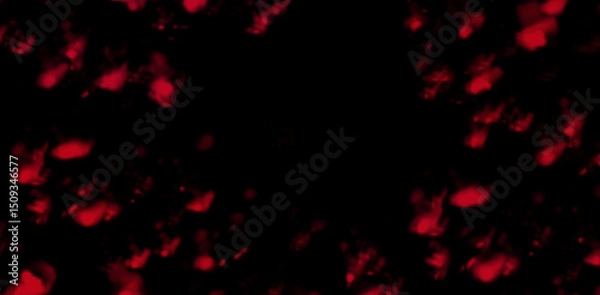 Fototapeta Glowing Red Particle Scatter Overlay