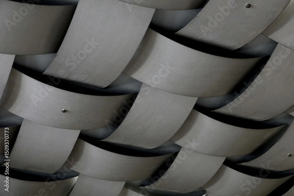 Obraz The concrete ceiling has a structure that resembles the bamboo woven square pattern