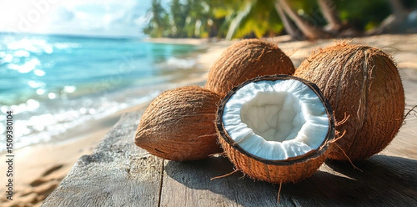 Obraz coconut on the beach