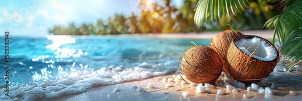 Obraz coconut on the beach