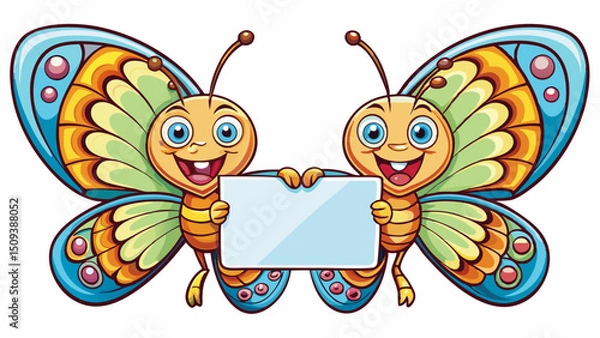 Fototapeta Adorable Generated AI Butterfly Illustration Perfect for Kids' Projects