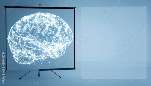 Obraz Digital Brain Neural Slide Background