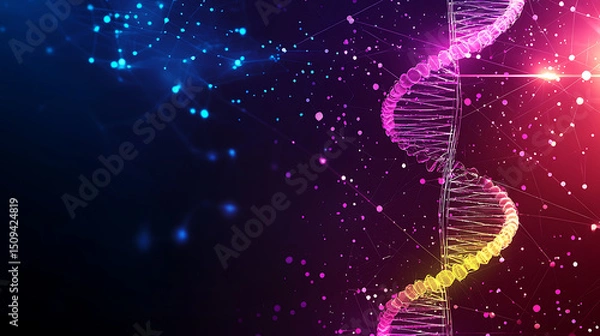 Obraz Cell Biology Meets Genetics: Link Between Chromosomal XY System and Cellular Structure and copy space for text
