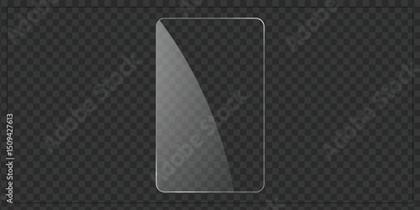 Fototapeta Transparent Glass Overlay for Web, App, and UI Design – Realistic Vector Glass Effect PNG for Photoshop and Illustrator Projects