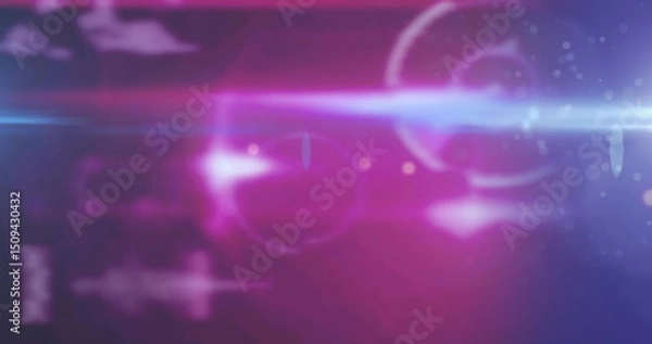 Fototapeta Image of data processing over smartphone