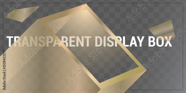 Obraz  Transparent Glossy Glass Dome with Soft Reflection and Rounded Shape on Checkerboard Background for UI and Display