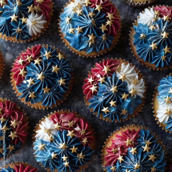 Obraz patriotic cupcakes