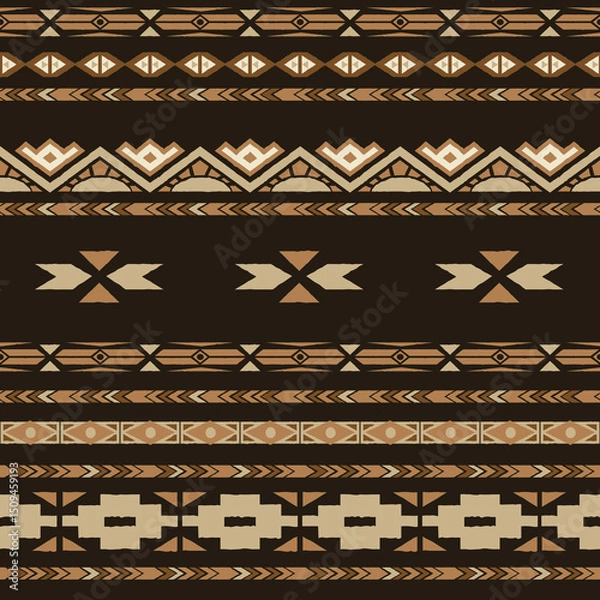 Fototapeta Abstract Ethnic Ornament Seamless Vector Pattern Background