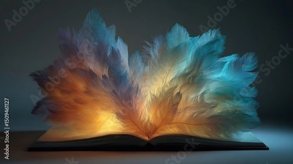 Fototapeta Abstract open book illustration
