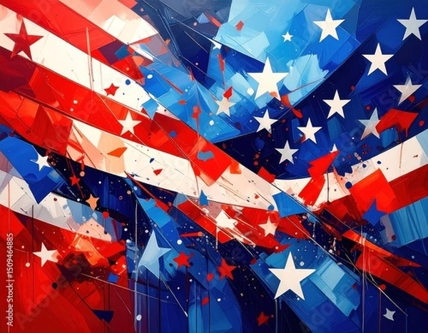 Obraz Abstract American Flag (1)