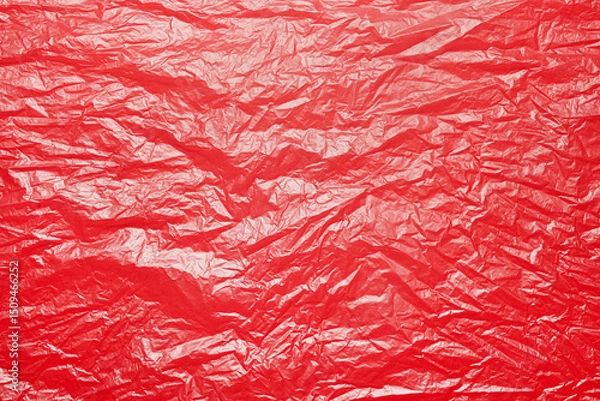 Fototapeta A textured red crumpled paper background with natural creases and folds. Ideal for design projects, digital graphics, or creative presentations requiring a vibrant