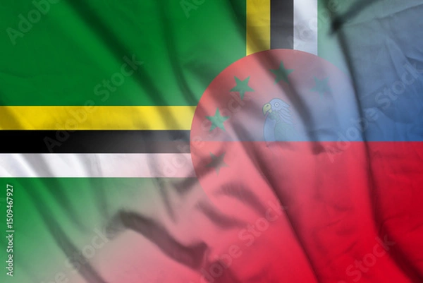 Obraz Dominica and Liechtenstein official flag international relations LIE DMA