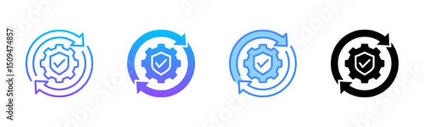 Fototapeta Operational Multi Style Icon Set