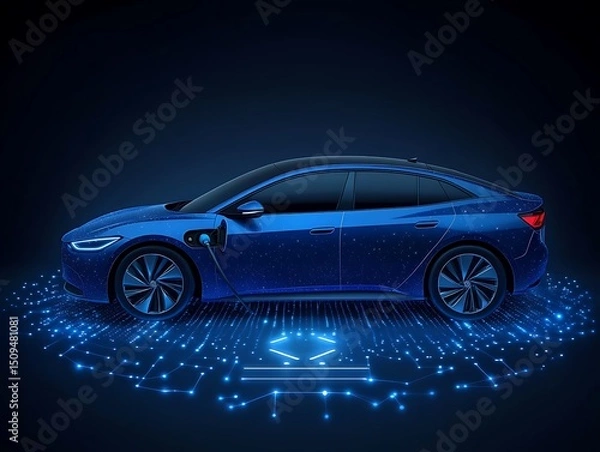 Obraz Electric vehicle charging (2)