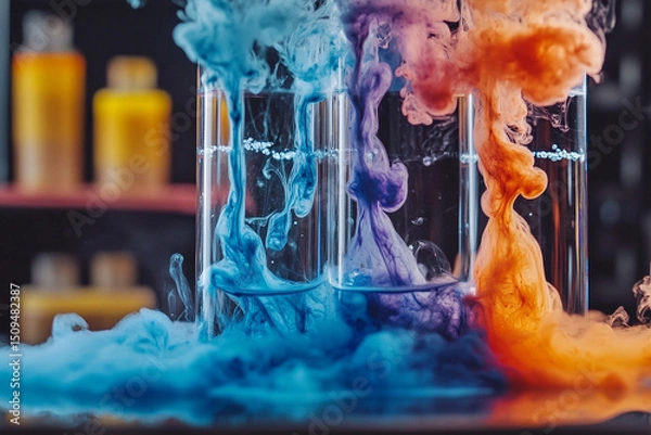 Fototapeta Pigment in water for fluid dynamics design