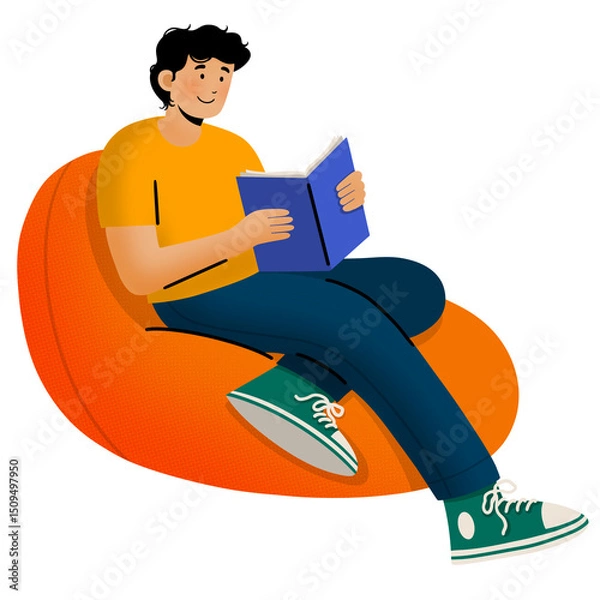 Obraz Cozy Reading Colorful Vector