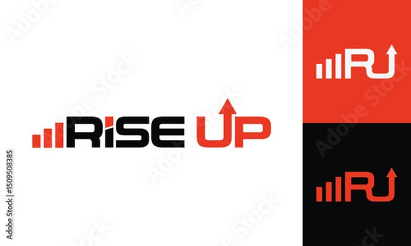 Obraz Rise up RU monogram logo design